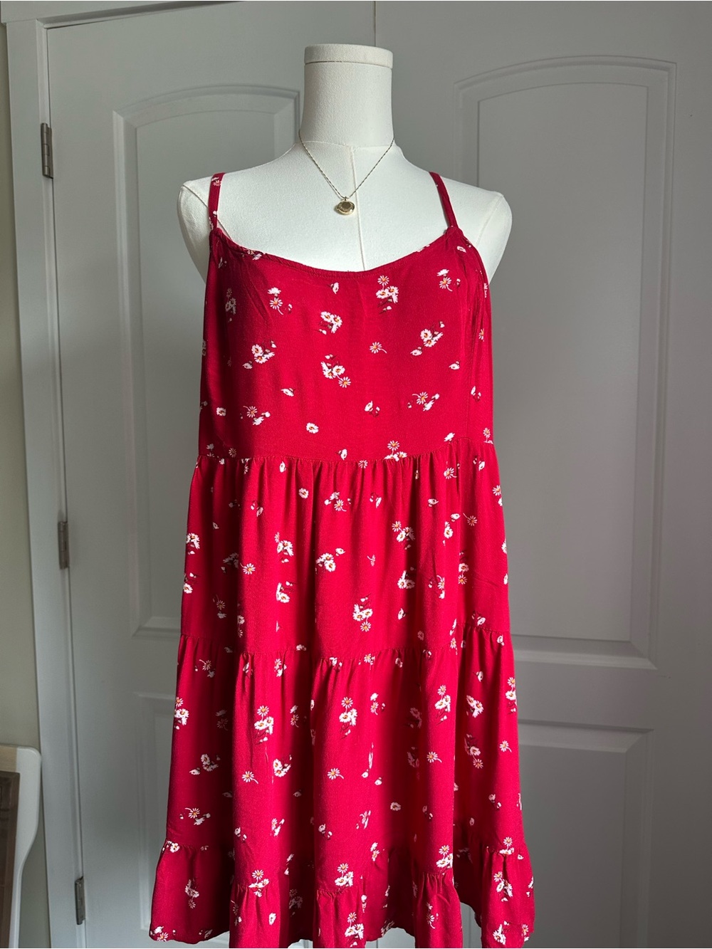 Romantic Summer Hollister Red Floral Mini Dress
